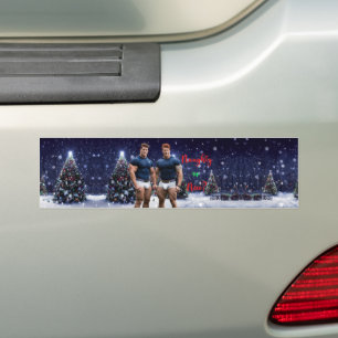 Adesivo Para Carro Árvores de Natal brilhantes do SlipperyJoe dois mu