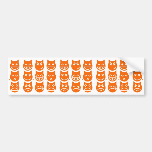 Adesivo Para Carro As 9 Vidas do Gato Emoji (Frente)