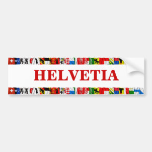 Adesivo Para Carro As bandeiras dos cantões da suiça, Latin