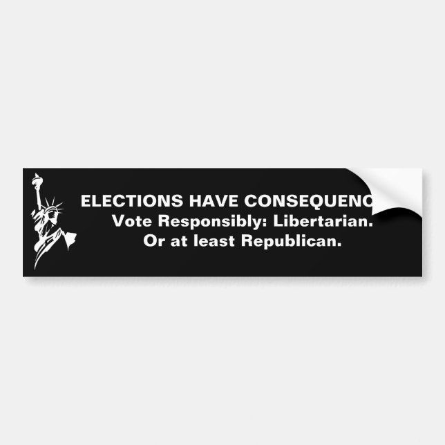 Adesivo Para Carro As eleições têm conseqüências (Frente)