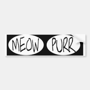 Adesivo Para Carro as ETIQUETAS ovais do MEOW PURRBUMPER meow lo do