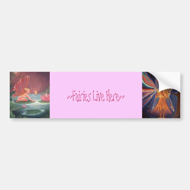 Adesivo Para Carro As fadas vivem aqui - autocolante no vidro (Frente)