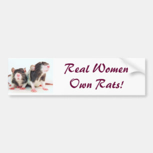 Adesivo Para Carro As mulheres reais possuem ratos!