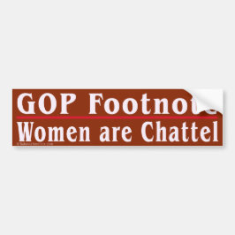 Adesivo Para Carro As mulheres são Chattel Bumper Sticker