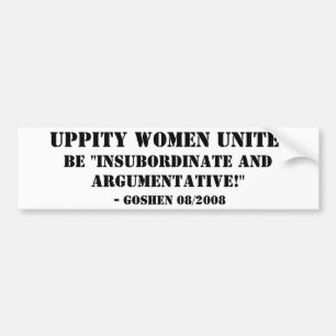 Adesivo Para Carro As mulheres Uppity unem-se! , Seja "Insubordinate