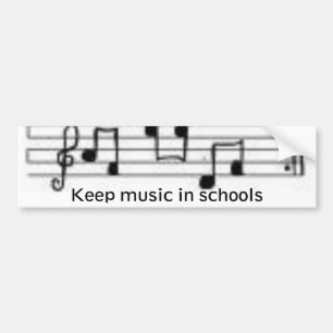 Adesivo Para Carro as notas, mantêm a música nas escolas