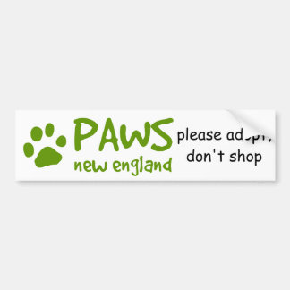 Adesivo Para Carro As PATAS, adotam não compram o autocolante no