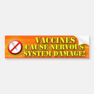 Adesivo Para Carro As vacinas causam dano do sistema nervoso