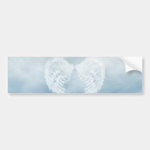 Adesivo Para Carro Asas do anjo no céu azul nebuloso