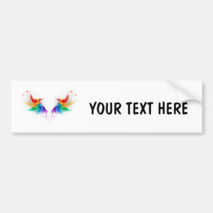Adesivo Para Carro Asas Fluffy Rainbow
