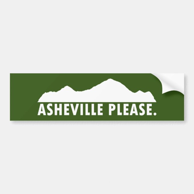 Adesivo Para Carro Asheville, por favor (Frente)