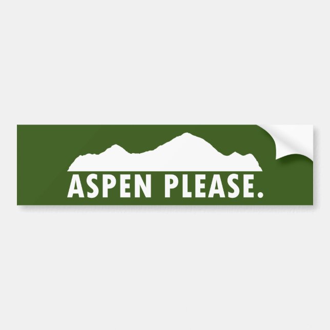 Adesivo Para Carro Aspen Por Favor (Frente)
