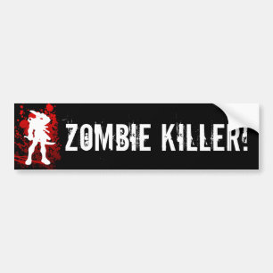 Adesivo Para Carro ASSASSINO DO ZOMBI! bumpersticker