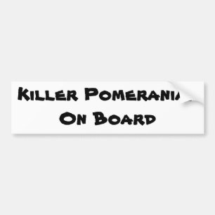 Adesivo Para Carro Assassino Pomeranian a bordo do autocolante no