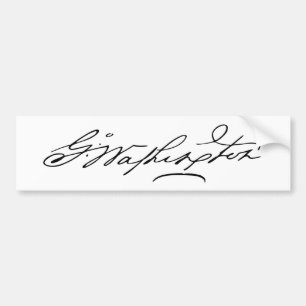 Adesivo Para Carro Assinatura do presidente George Washington dos
