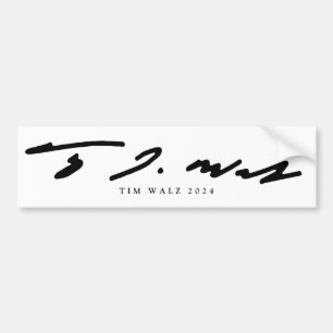 Adesivo Para Carro Assinatura Tim Walz 2024