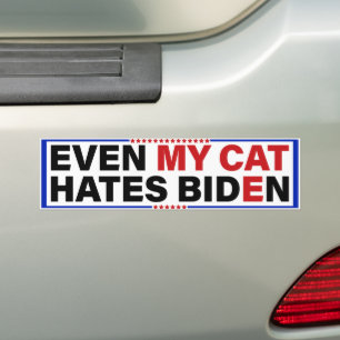 Adesivo Para Carro Até Meu Gato Odeia Biden - Proprietário De Gatos