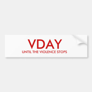 ADESIVO PARA CARRO ATÉ QUE A VIOLÊNCIA PARAR, VDAY