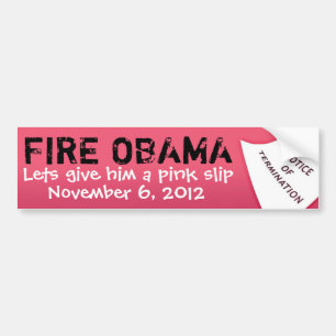 Adesivo Para Carro ATEIE FOGO A OBAMA, o 6 de novembro de 2012, deixa