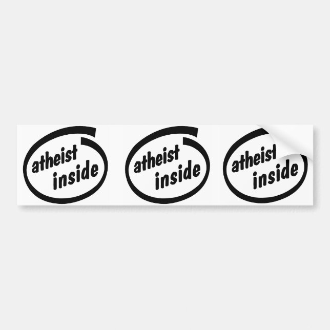 Adesivo Para Carro Ateu dentro do autocolante no vidro traseiro - a (Frente)