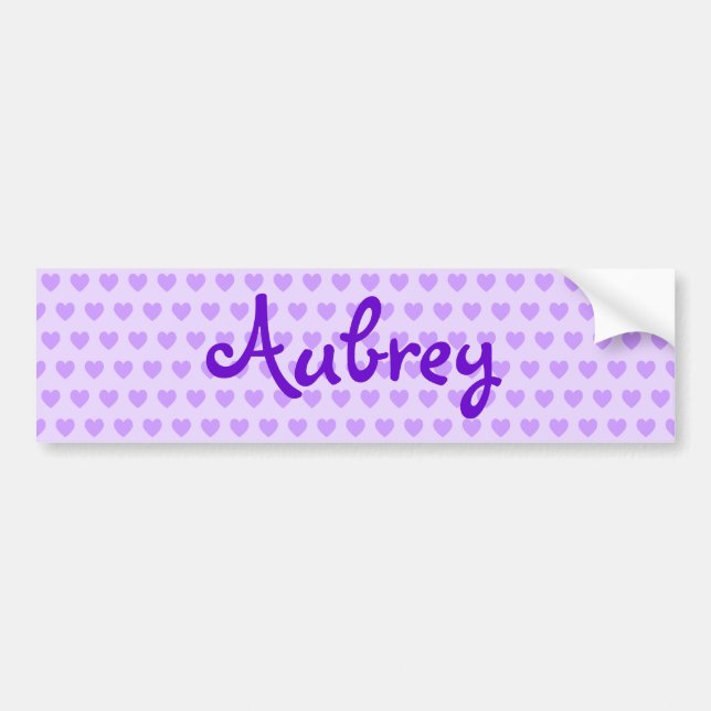Adesivo Para Carro Aubrey em roxo (Frente)