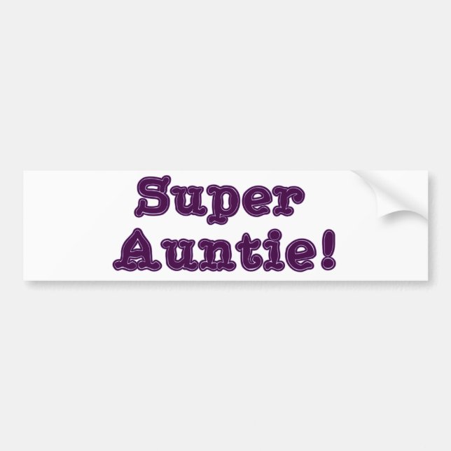 Adesivo Para Carro Auntie super (Frente)
