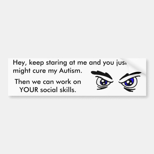 Adesivo Para Carro Autismo/KeepStaring (Frente)