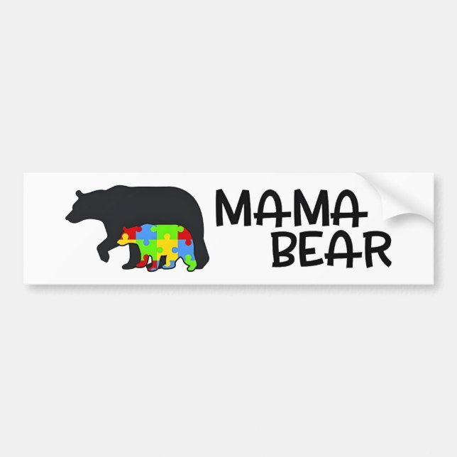 Adesivo Para Carro Autismo Mama Bear Vinil Decal Sticker - Caminhão-C (Frente)