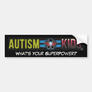 ADESIVO PARA CARRO AUTISMO MIÚDOS O QUE É SUA SUPERPOTÊNCIA? ETIQU