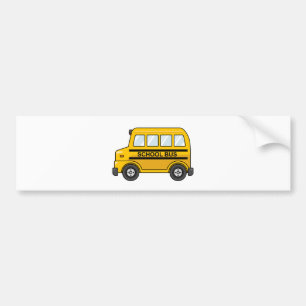 Adesivo Para Carro Auto escolar amarelo e preto dos desenhos animados