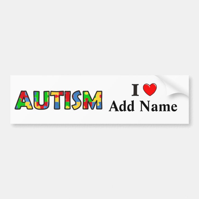 Adesivo Para Carro Autocolante Autismo Awarness Personaliza (Frente)