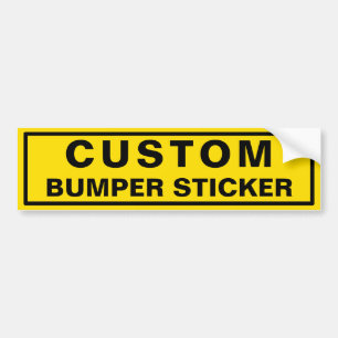 Adesivo Para Carro Autocolante Bumper Personalizado Amarelo Brilhante