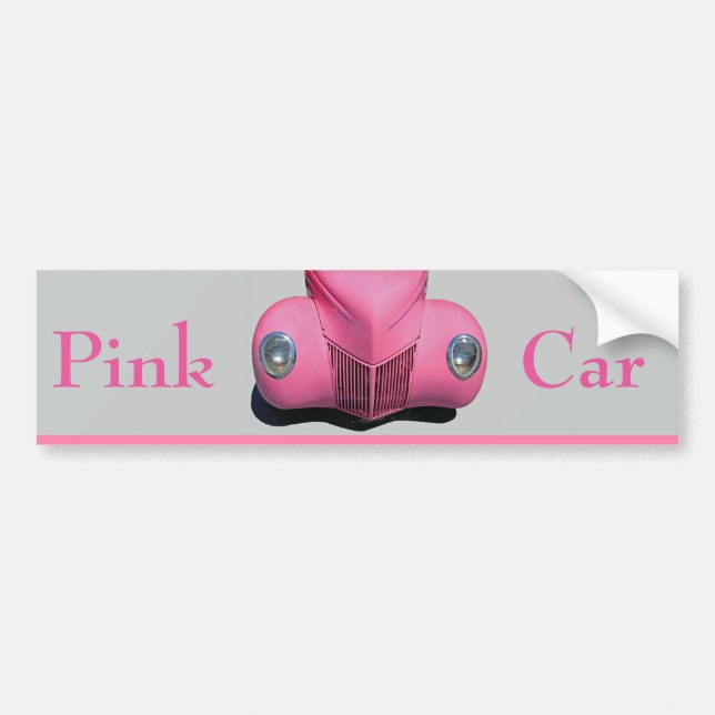 Adesivo Para Carro Autocolante cor-de-rosa (Frente)