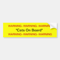 Autocolante de choques de gatos de aviso