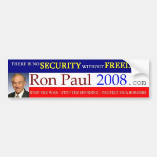 Adesivo Para Carro Autocolante no vidro traseiro 2008 de Ron Paul