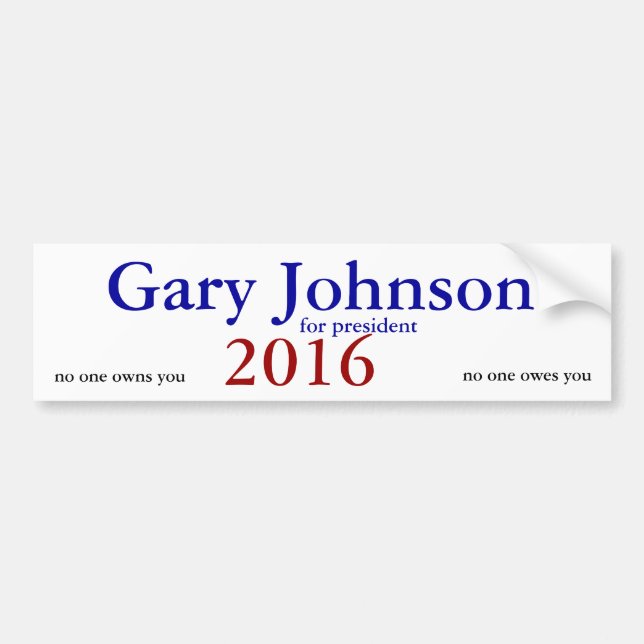 Adesivo Para Carro autocolante no vidro traseiro 2016 de gary johnson (Frente)