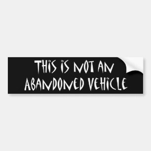 Adesivo Para Carro Autocolante no vidro traseiro abandonado do