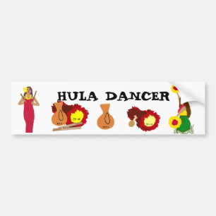 Adesivo Para Carro Autocolante no vidro traseiro da dança de Hula