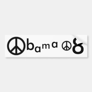 Adesivo Para Carro Autocolante no vidro traseiro da paz de Obama 08