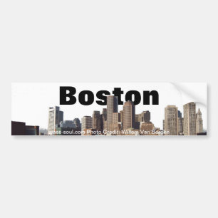 Adesivo Para Carro Autocolante no vidro traseiro da skyline de Boston