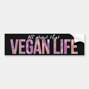 Adesivo Para Carro Autocolante no vidro traseiro da vida do Vegan