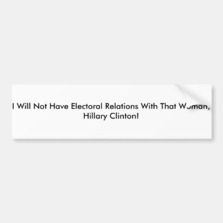 Adesivo Para Carro Autocolante no vidro traseiro de Anti-Hillary