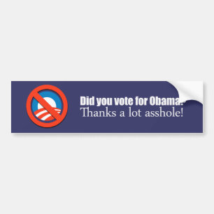 Adesivo Para Carro Autocolante no vidro traseiro de Anti-Obama - voc