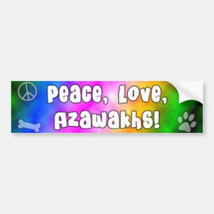 Adesivo Para Carro Autocolante no vidro traseiro de Azawakhs do amor