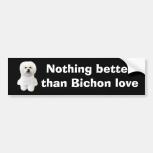 Adesivo Para Carro Autocolante no vidro traseiro de Bichon Frise