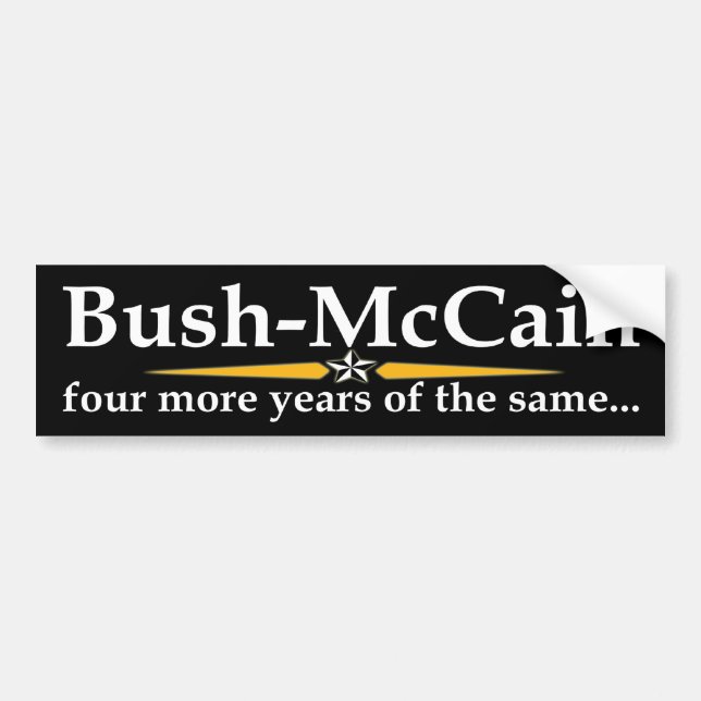 Adesivo Para Carro Autocolante no vidro traseiro de Bush-McCain (Frente)