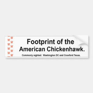 Adesivo Para Carro Autocolante no vidro traseiro de Chickenhawk do