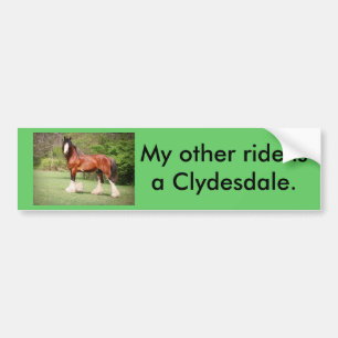 Adesivo Para Carro Autocolante no vidro traseiro de Clydesdale