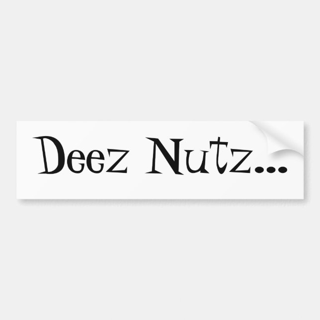 Adesivo Para Carro Autocolante no vidro traseiro de Deez Nutz… para (Frente)