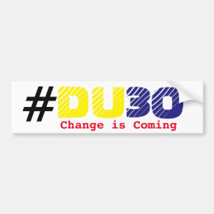 Adesivo Para Carro Autocolante no vidro traseiro de Duterte DU30